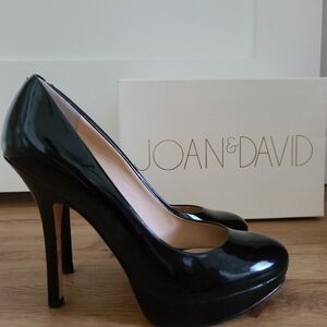 Joan & David Patent Pumps, Size 7, Black